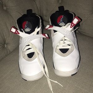 Air Jordan VIII (White, Black and True Red)